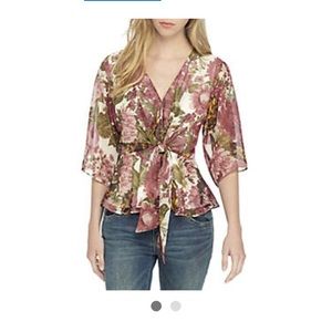 Wayf Tie Front Blouse